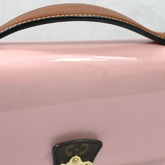 Louis Vuitton Monogram Patent Leather Cherry Wood BB Rose Ballerine Shoulder Bag - Picture 3 of 16